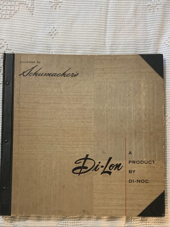 Schumacher’s Other - Vintage 1950’s Schumacher Di-Lon Wallpaper Sample Book MCM 16 3/8x16 1/2x3/4